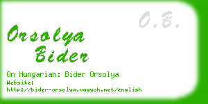 orsolya bider business card